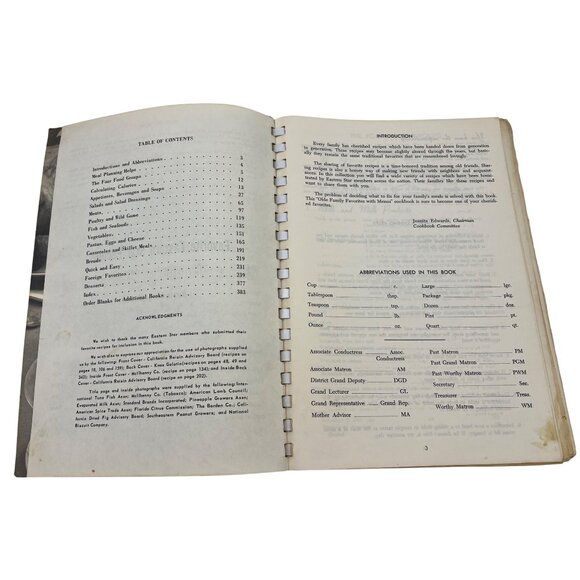 1965 Favorite Eastern Star Recipes Olde Family Favorites Cookbook, 2000 Recipes - Picture 4 of 10